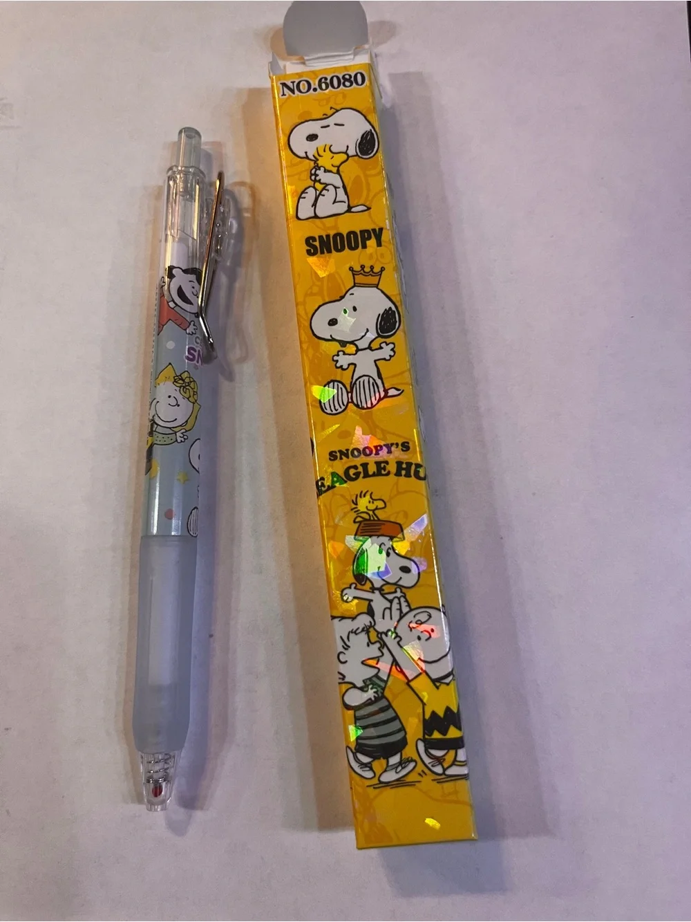 Snoopy Character Pen  Charlie Brown Lucy Linus Yellow Snoopy box Peanuts Gang